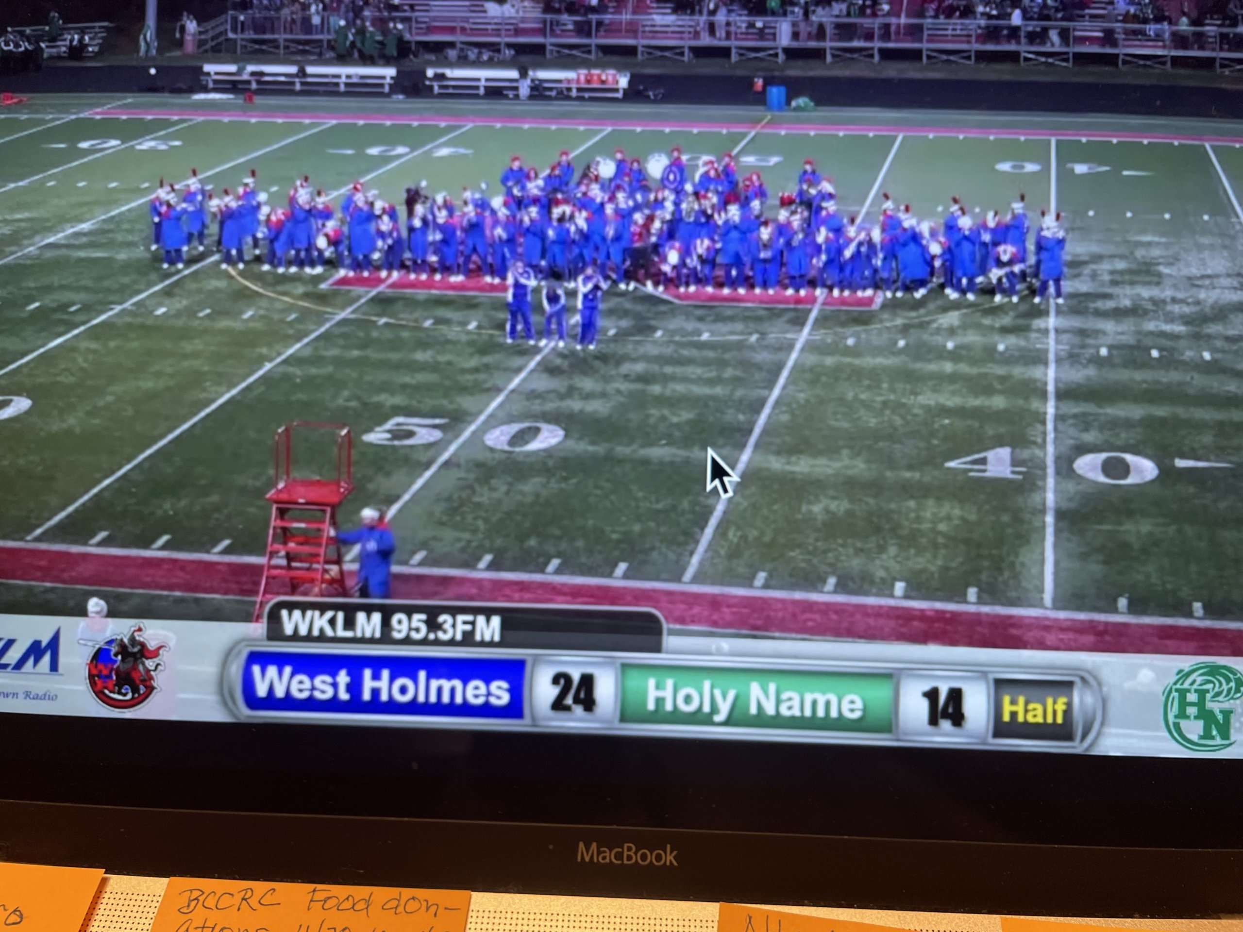 Halftime at the Ohio State championships — Ian is a snare drummer