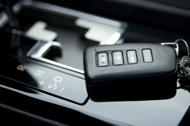 Car keys or fob remote inside car