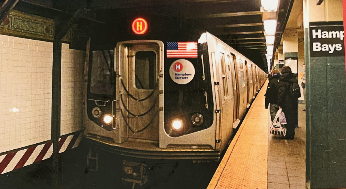 Hamptons Subway train arrives at aHampton Bays station, which was not reopened for Five-Star