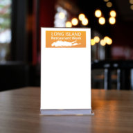 Long Island Restaurant Week logo on table card