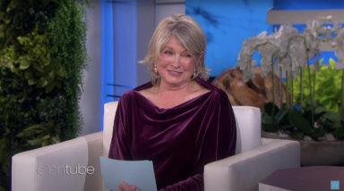 Martha Stewart talks about Anthony Hopkins on the Ellen show