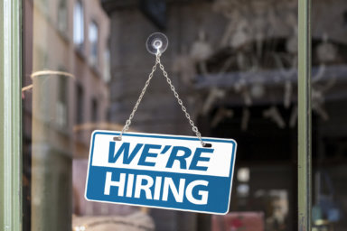 We're hiring sign - Dan's Jobs Board new job