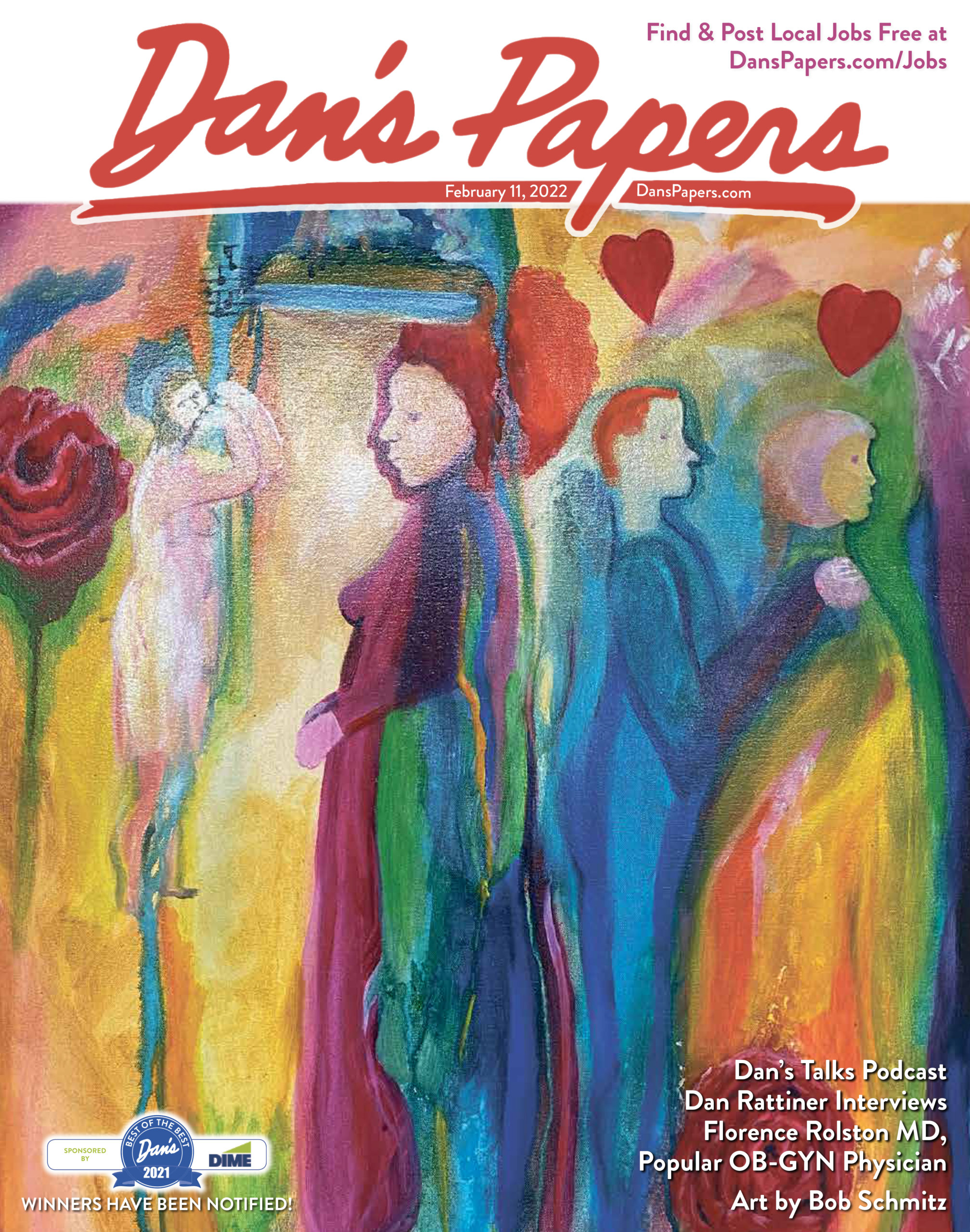 February 11, 2022 Dan's Papers Valentine's Day cover art by Bob Schmitz