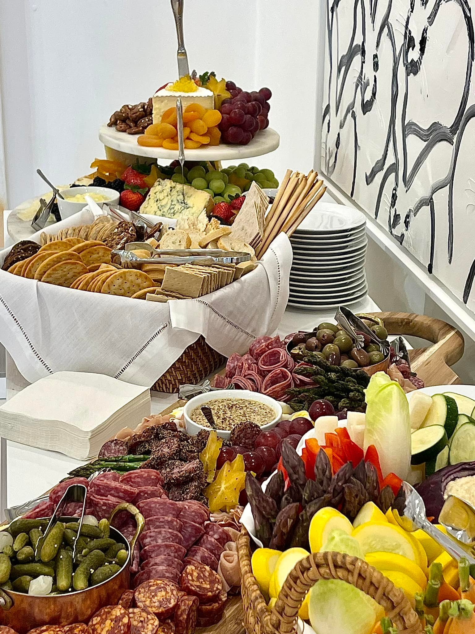 A Ken Keffer Catering spread at DTR Modern in Palm Beach