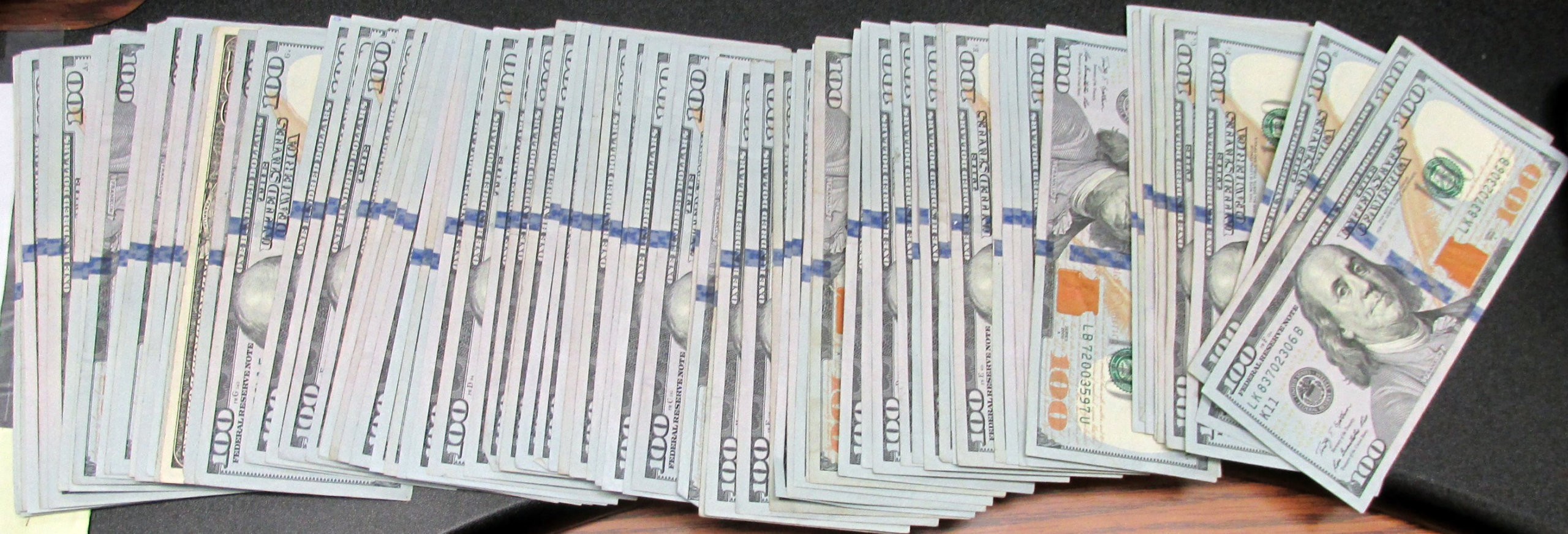 $8,500 in cash recovered as part of a joint Southampton Village and Suffolk County police lottery scam investigation
