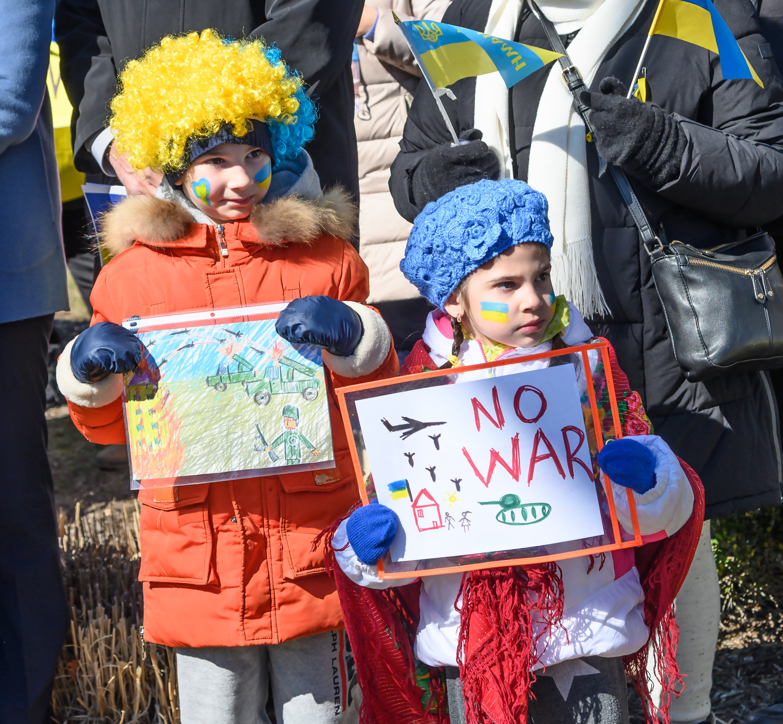 Protesters of all ages joined the Riverhead rally for Ukraine