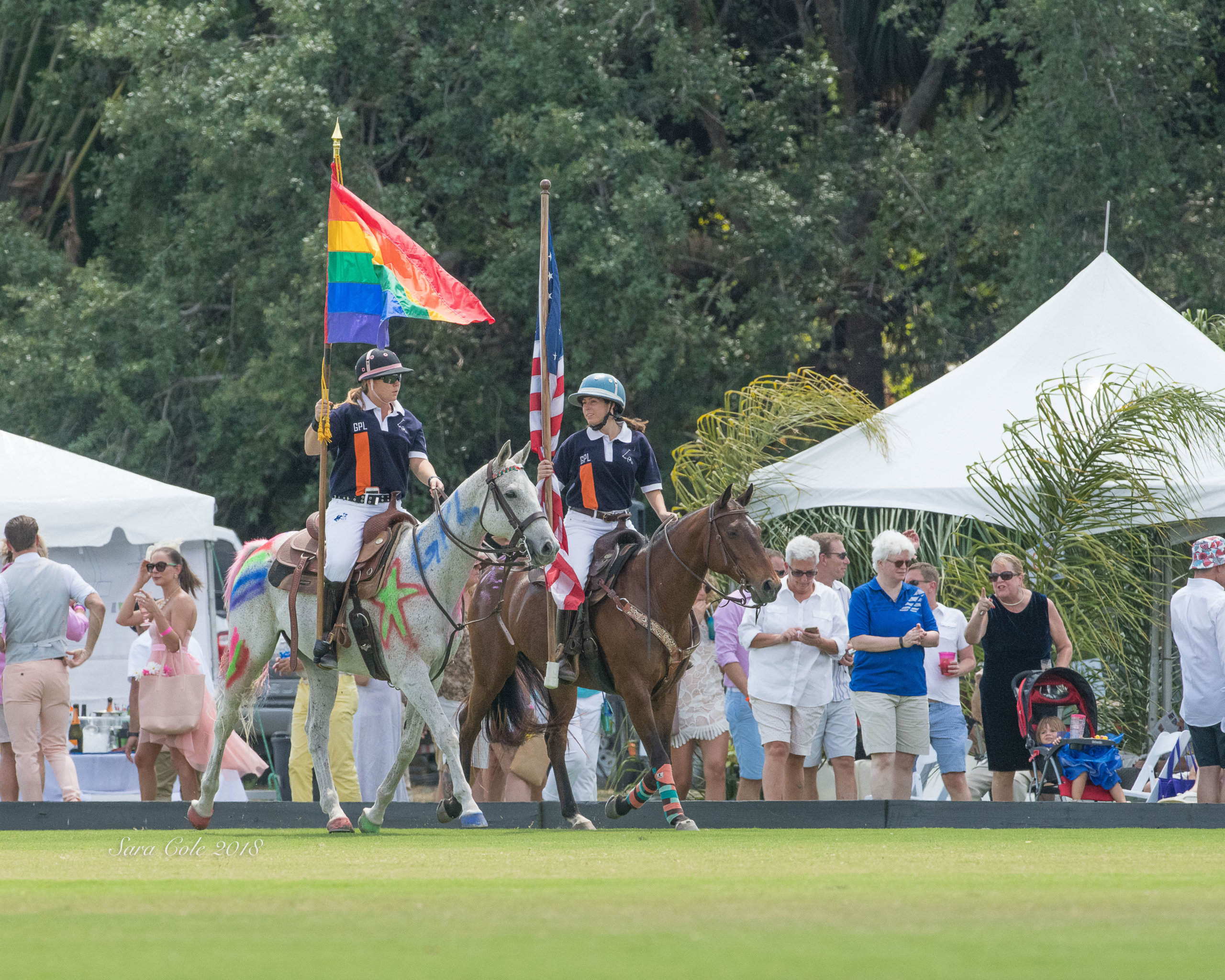 Gay Polo League flag girls