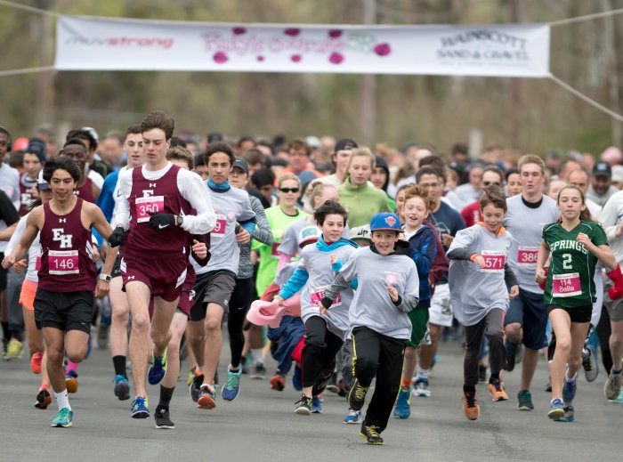 Runners set off on the Katy's Courage 5K route in Sag Harbor Hamptons