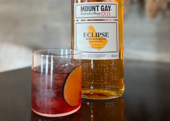 Smoked Orange Negroni with Mount Gay Eclipse rum