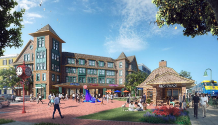 Artist rendering of downtown Riverhead development