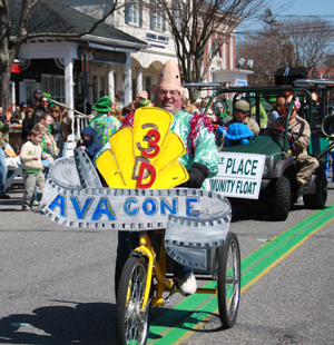 Preston Jankowski leading the Coneheads in the 2010 WHB St. Patrick's Day parade