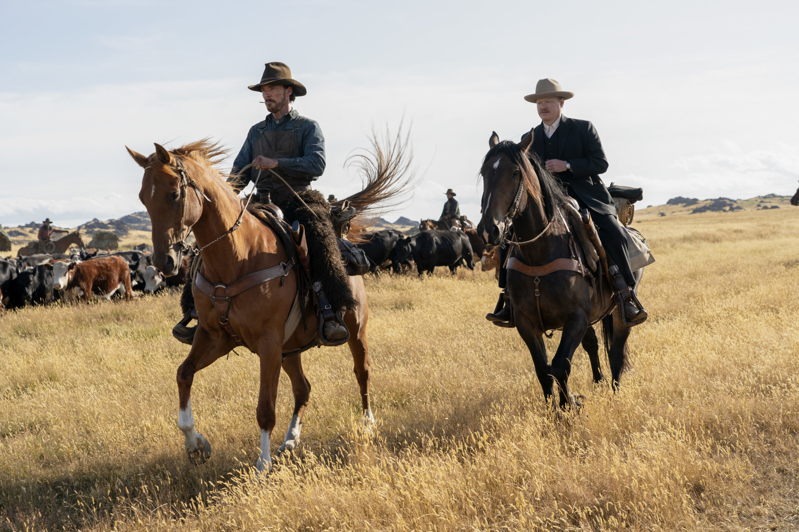 Benedict Cumberbatch and Jesse Plemons in "The Power of the Dog"