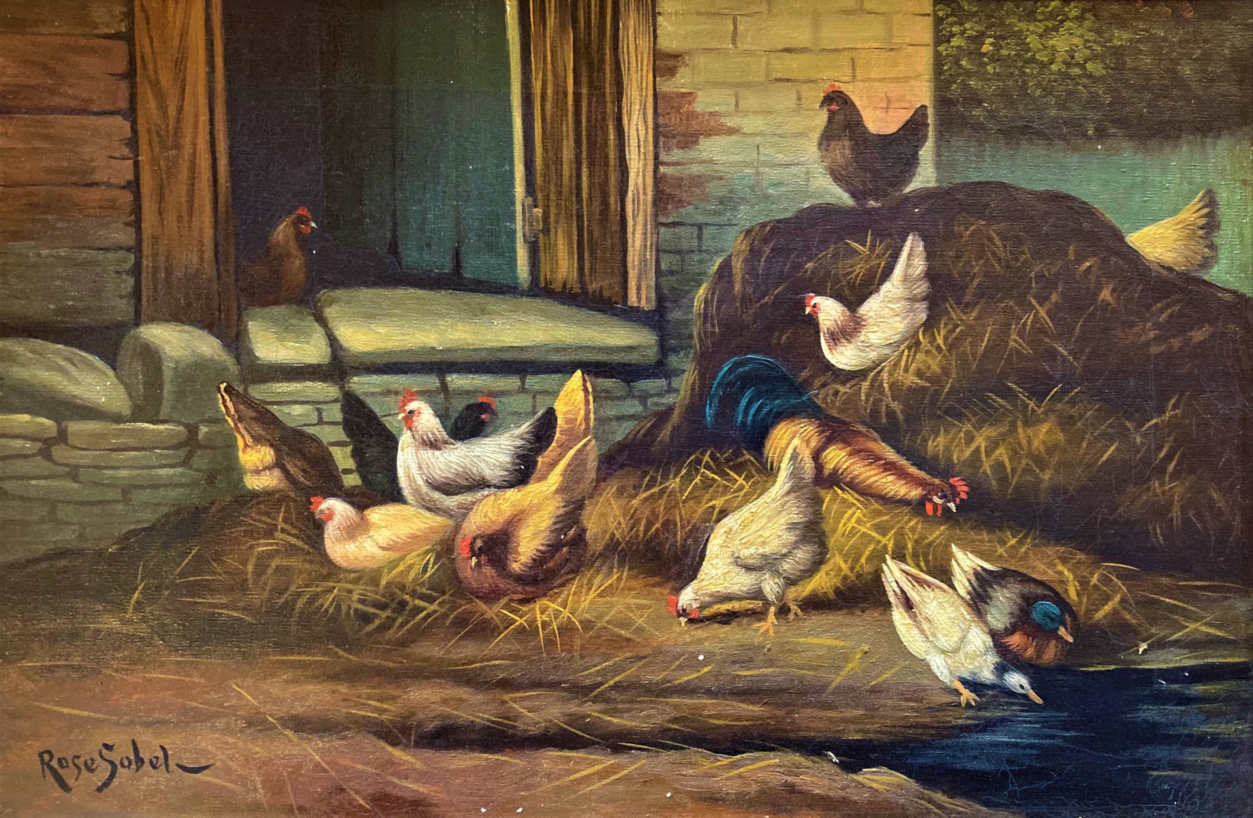 "Barnyard Chickens" c. 1920, Southampton History Museum Collections