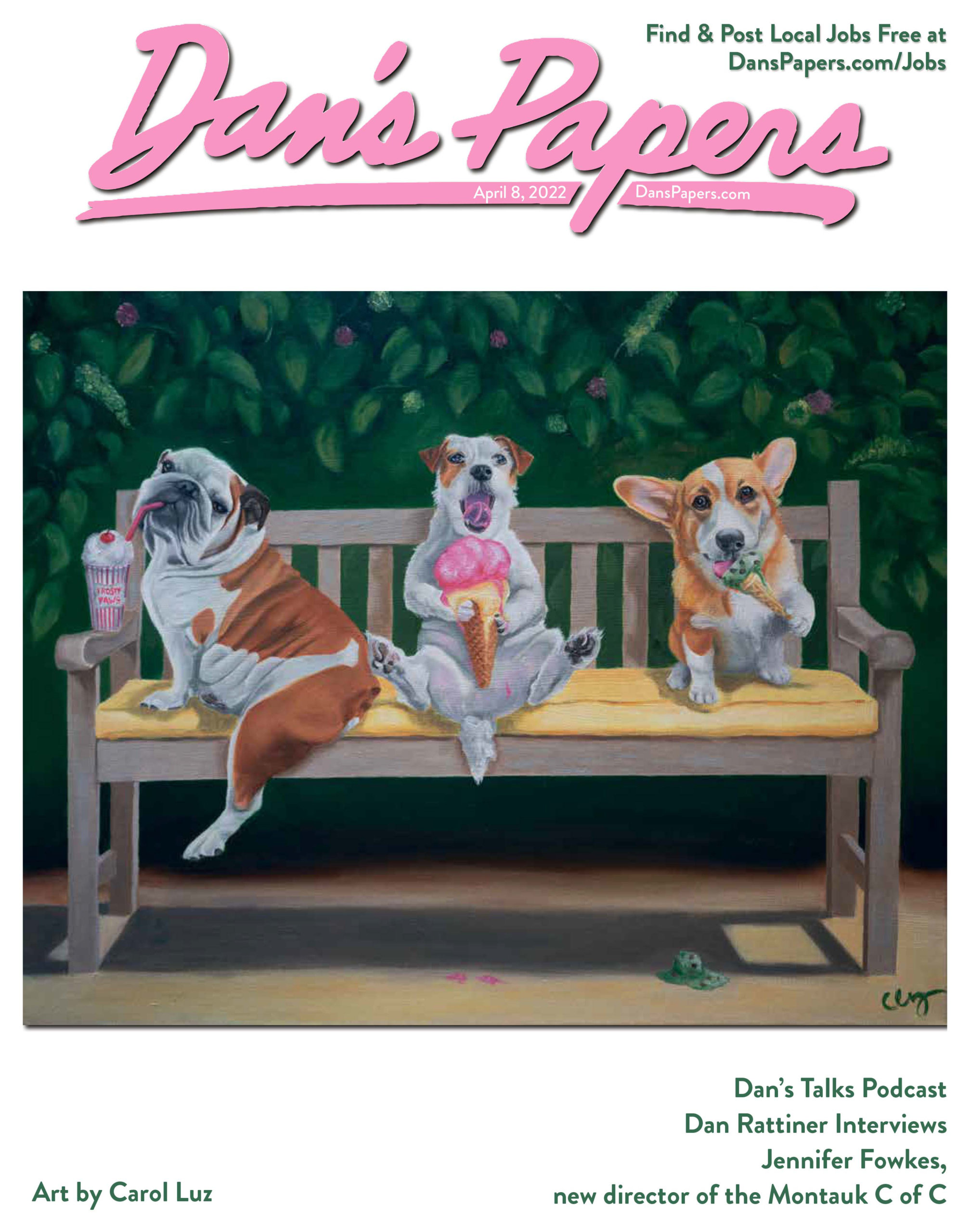 April 8, 2022 Dan's Papers cover art by Carol Luz