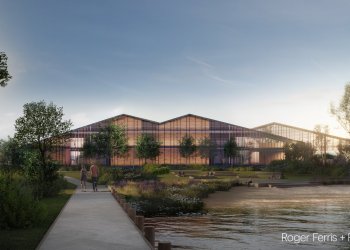 The gorgeous garden and water space at Bay Street's upcoming relocation