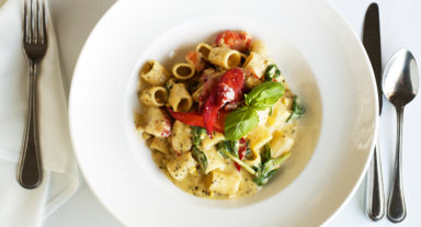 One of The Beacon's delicious pasta and lobster dishes