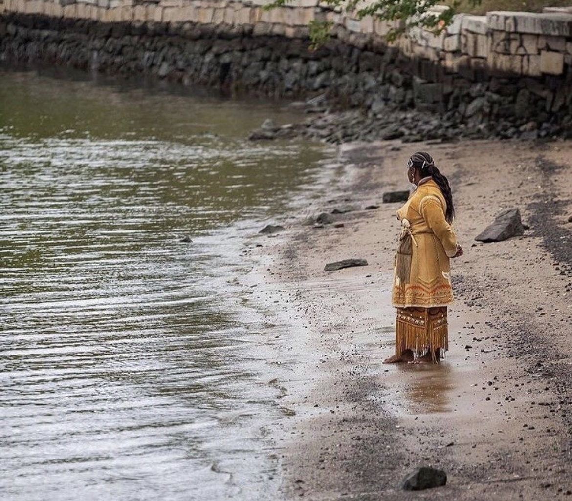 Right before sunrise water ceremony on Indigenous Peoples Day 2021