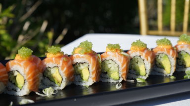 A Union Sushi & Steak crab and avocado roll, available during Restaurant Week