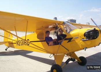 Rose Walton, who was also a pilot, taking her wife Marge Sherwin for a airplane ride