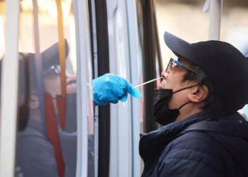 COVID testing at pop-up site