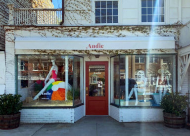 Andie storefront in Sag Harbor