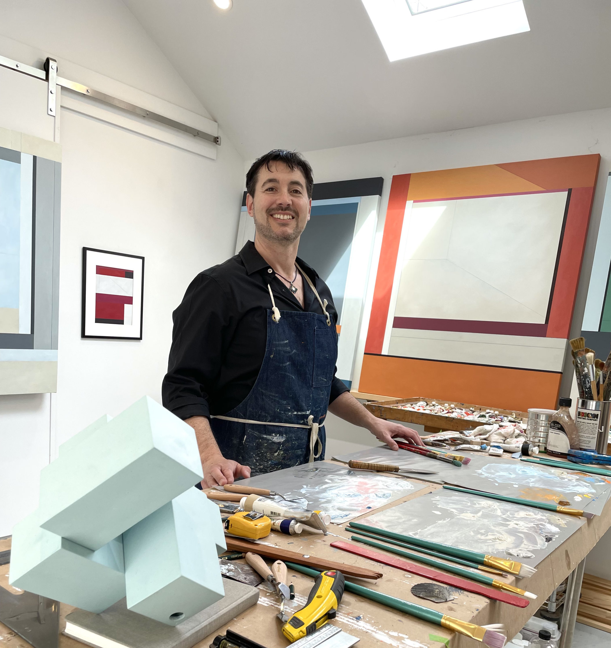 Chris Kelly in his East Hampton studio