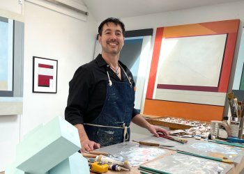 Chris Kelly in his East Hampton studio