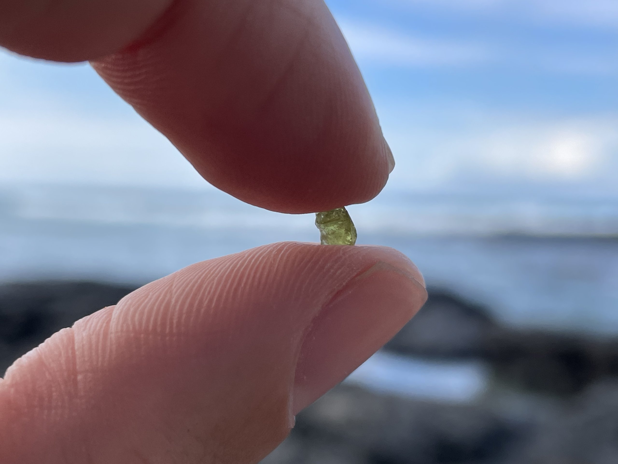 A grain of olivine