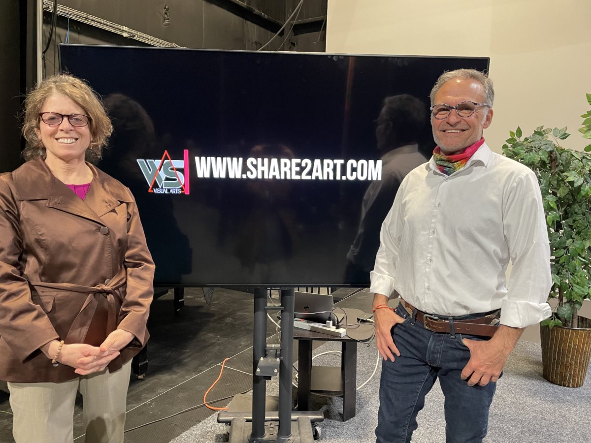 Eve Iacono and Walter Sanchez at the Share to Share Project's LTV premiere