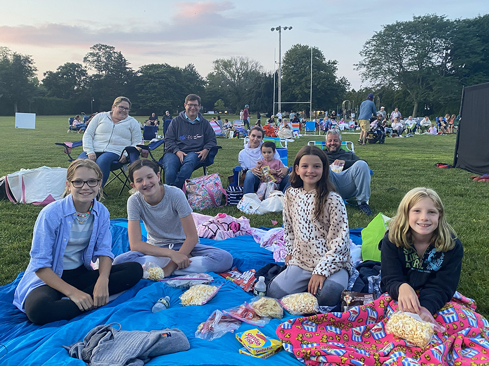 Filmgoers enjoy outdoor screening at Herrick Park HamptonsFilm HIFF East Hamptons Summer Outdoor Screening Series 2021 in Herrick Park
