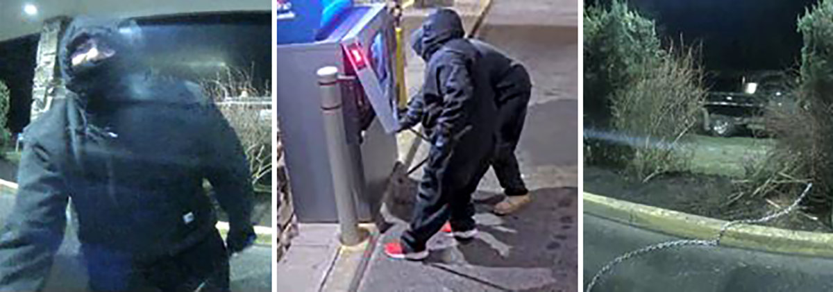 Two suspects were caught on camera attempting to steal a Capital One ATM in Speonk on April 11