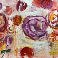 "Wild Roses" by Lucy Dewitt is part of the "Spring into Collecting" exhibition at Alex Ferrone Gallery