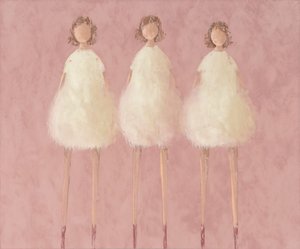 Rene Romero Schuler's "Trinettes" (Mixed Media Painting, 60" x 72")