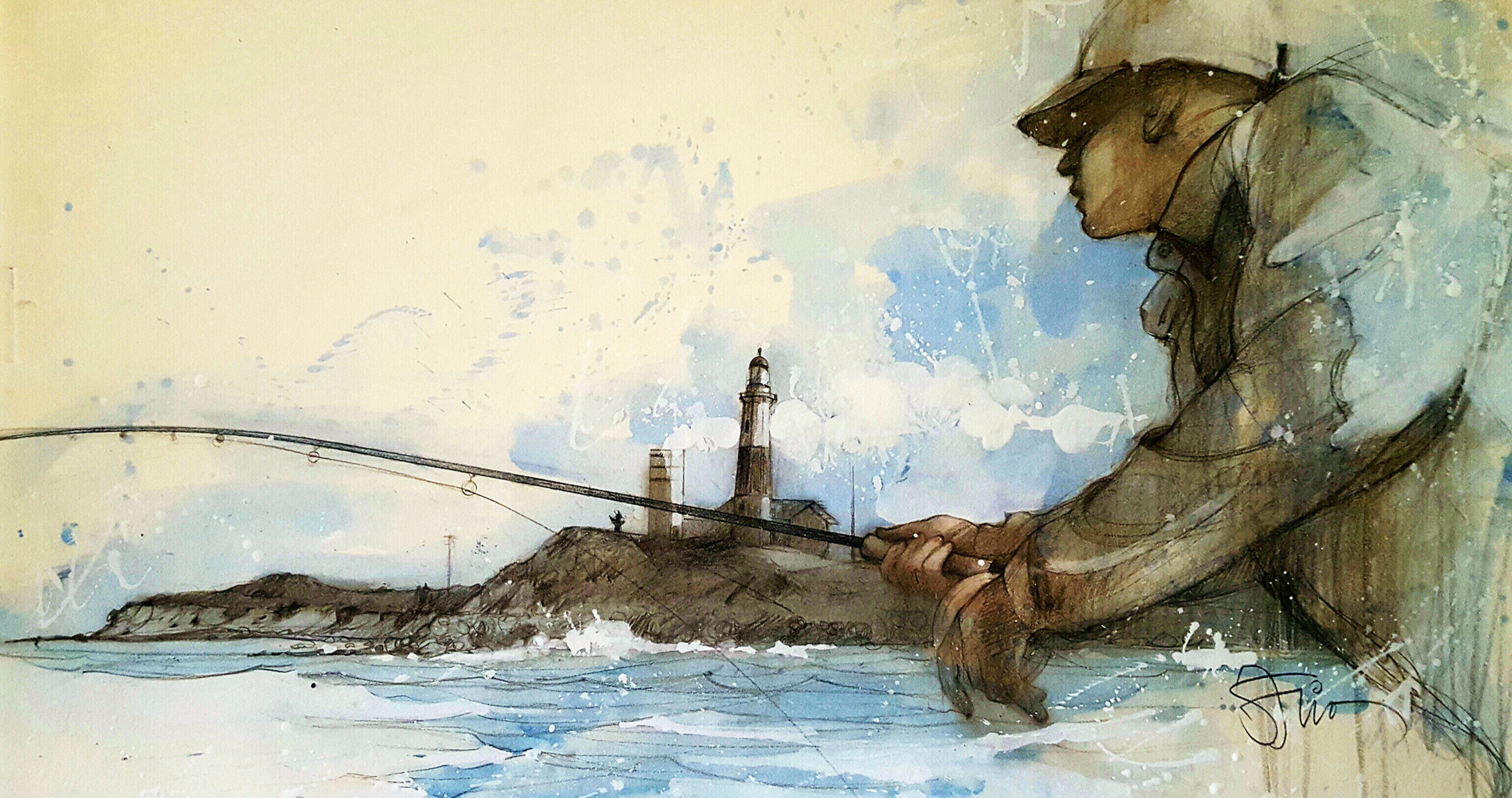 "Fly Fishing Montauk" by Savio Mizzi