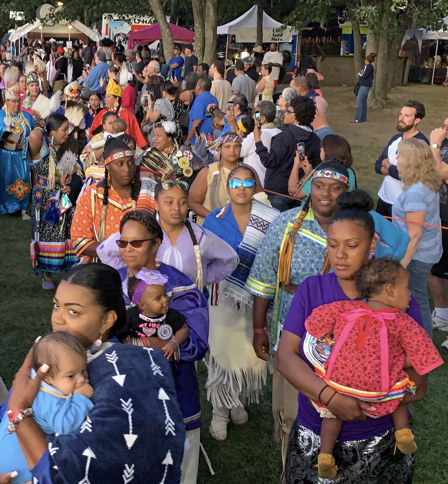Grand Entry at Shinnecock’s 73rd annual Labor Day Weekend Powwow in 2019