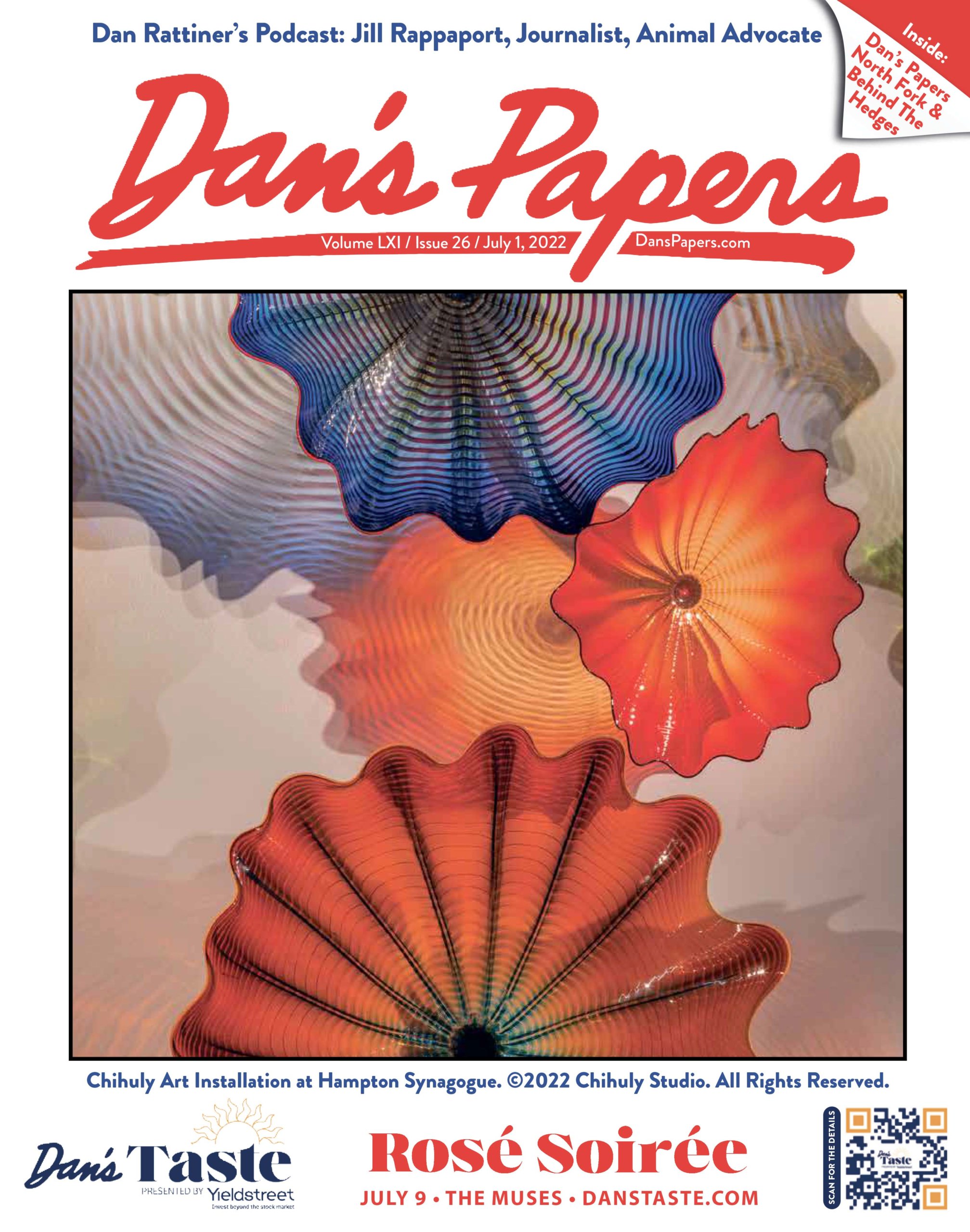 July 1, 2022 Dan's Papers cover art by Dale Chihuly