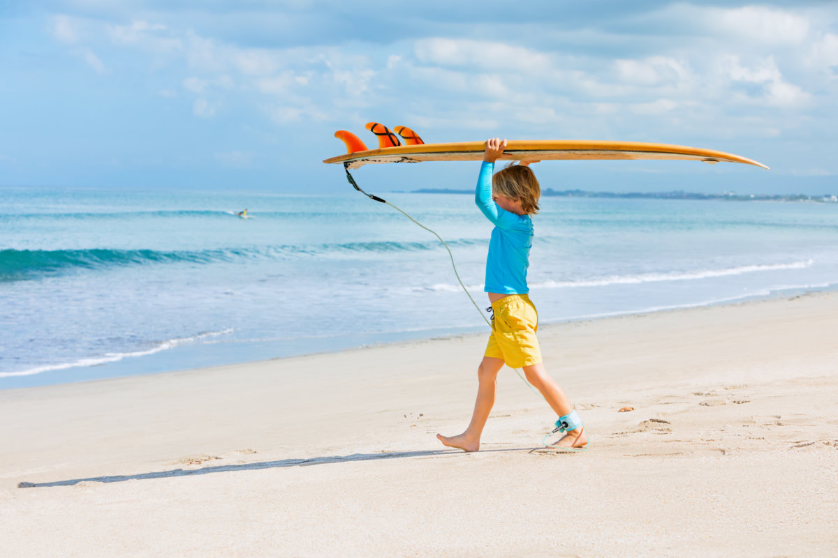 Local surfing is fun for kids and the whole family in the Hamptons