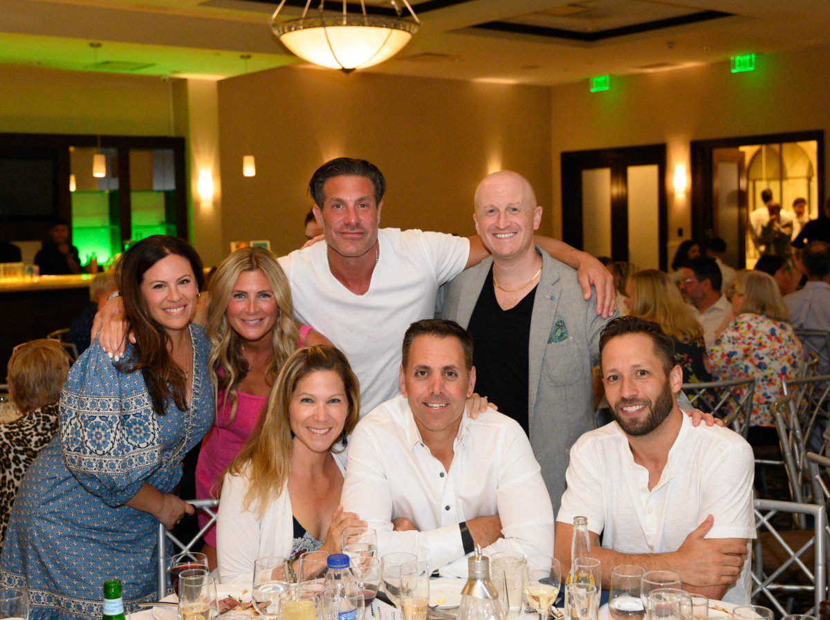 Schneps Media CEO and co-publisher Josh Schneps (back row, right) and friends at Dan's Chefs of the North Fork