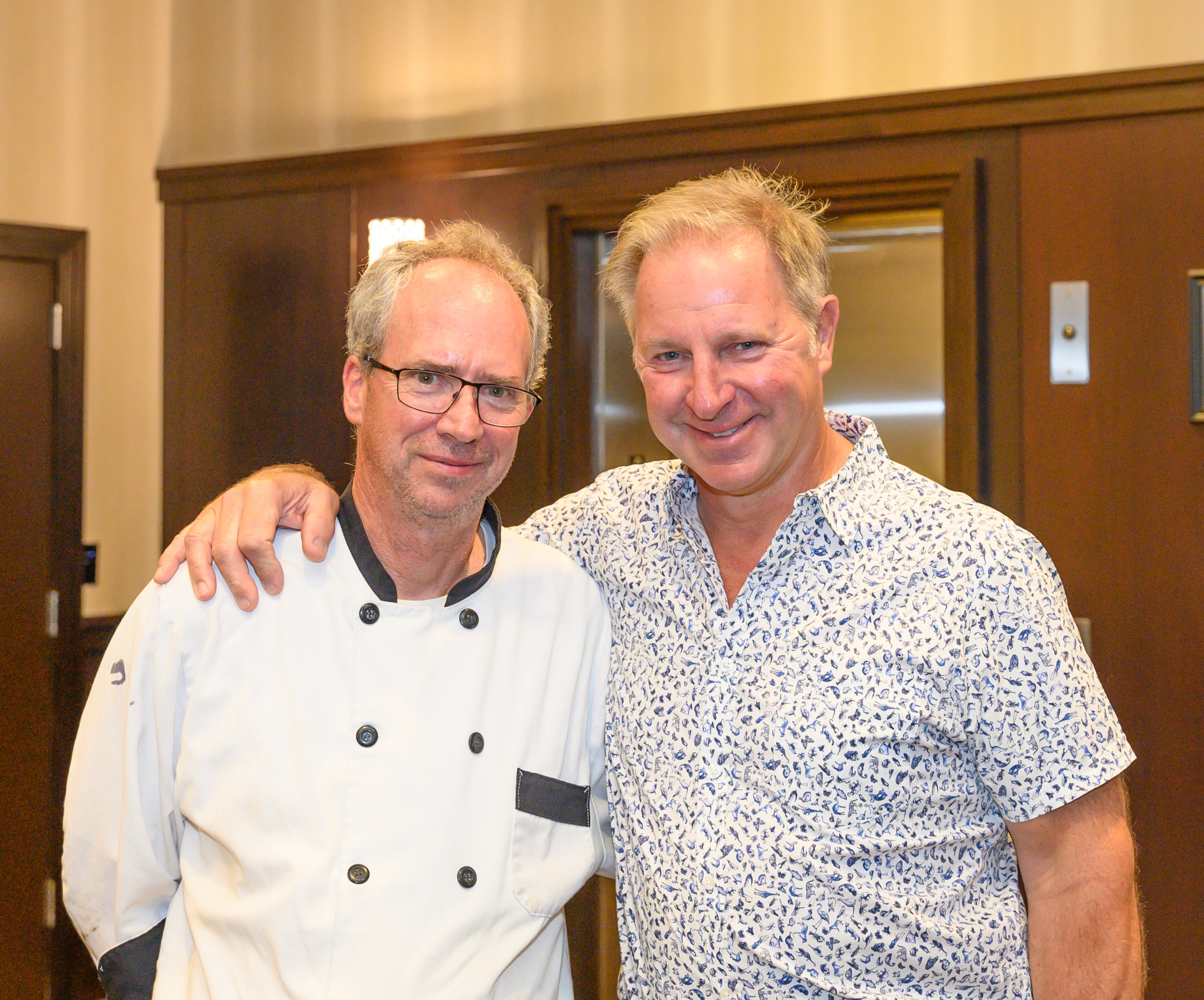 LI Aquarium Executive Chef Sean Fountaine, LI Aquarium owner Joe Petrocelli at chefs of the north fork