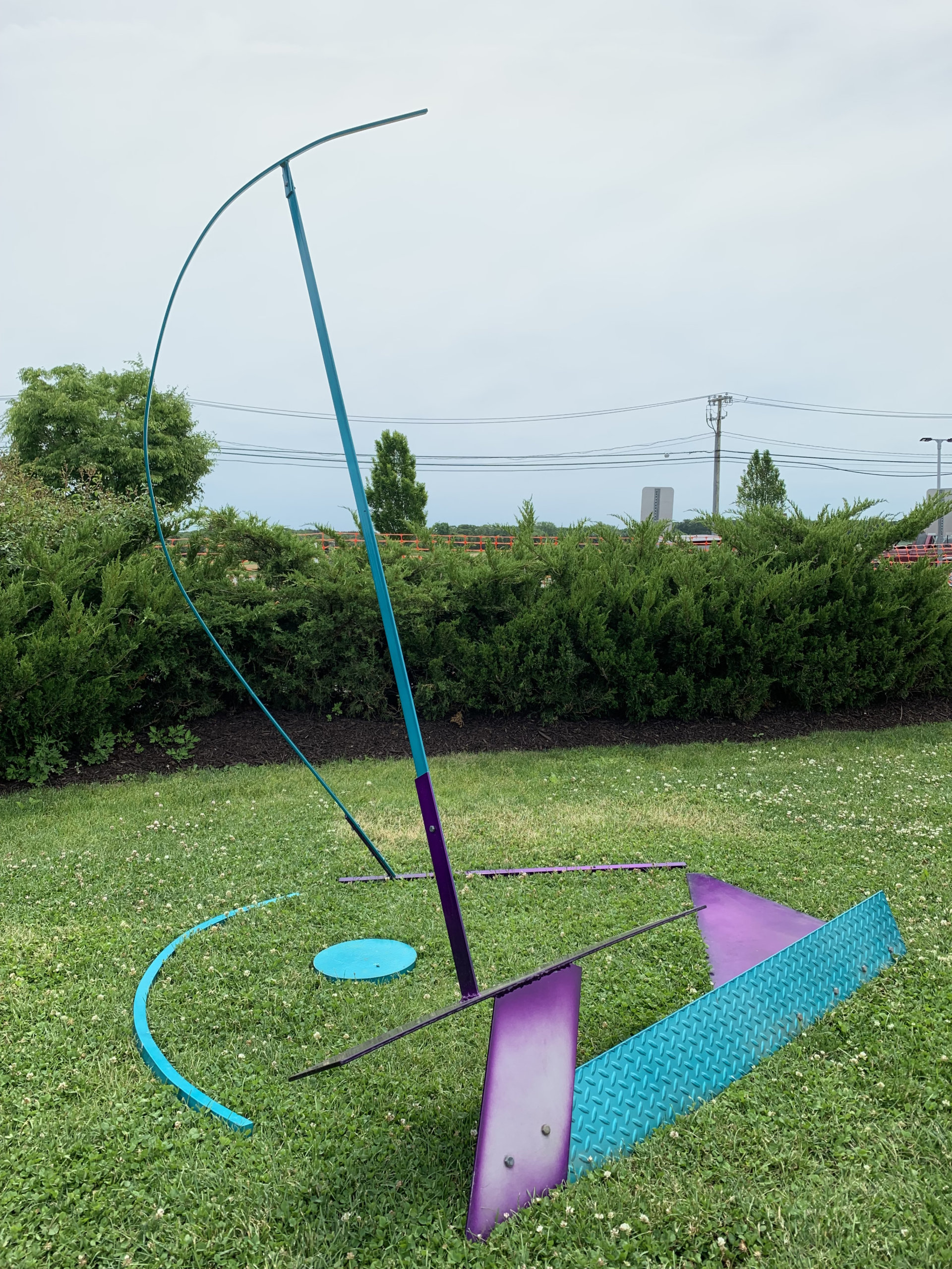 "Starboard Tack Blue Purple," sculpture by Arden Scott
