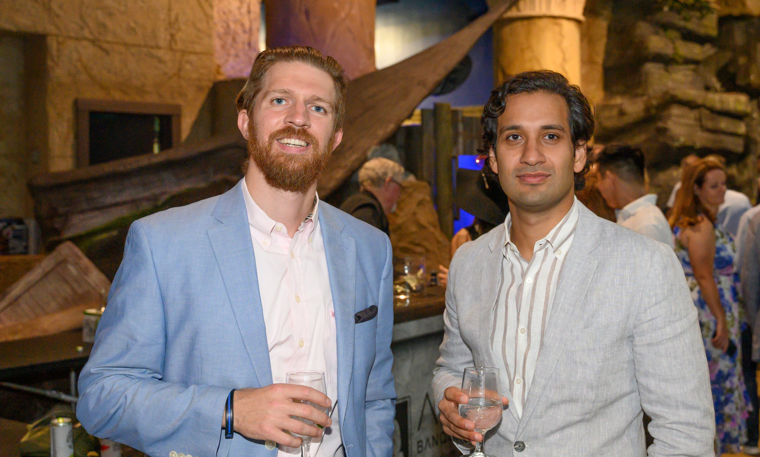 Yieldstreet's Joe Sancio and Adil Hasan at chefs of the north fork