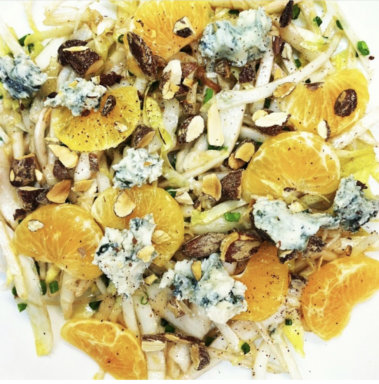 Jason Weiner's summer salad with endive, clementines, Roquefort cheese and almonds
