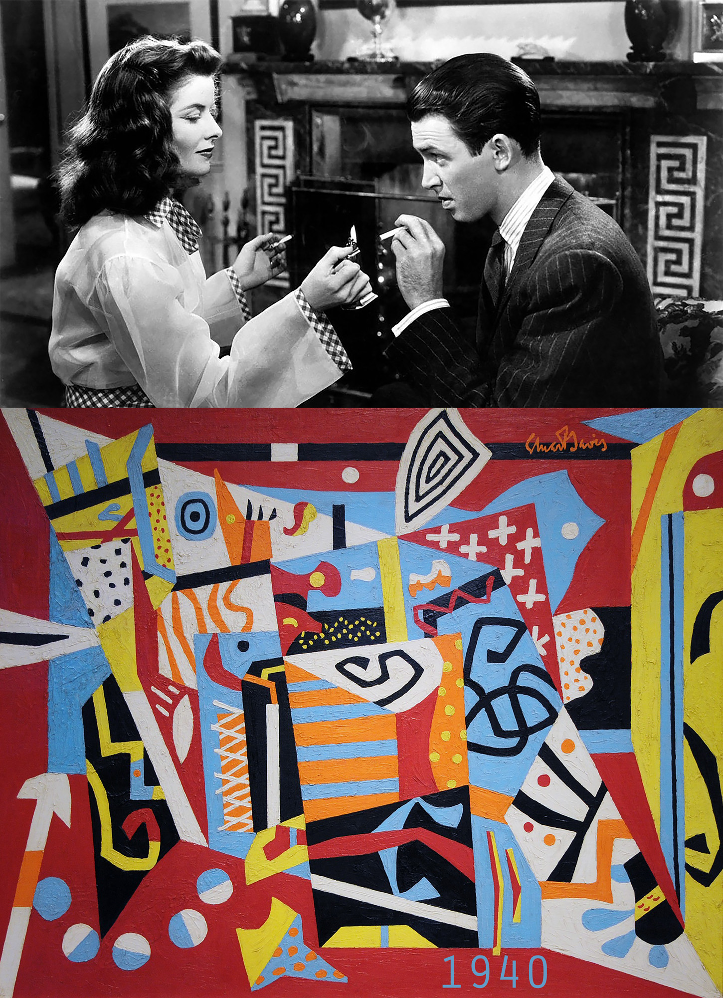 1940 - The Philadelphia Story / Stuart Davis, "Hot Still-Scape for Six Colors - 7th Avenue Style" - by Bonnie Lautenberg