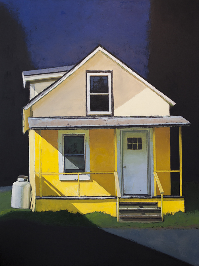 "Yellow House" by Doug Reina, on view at William Ris Gallery on the North Fork