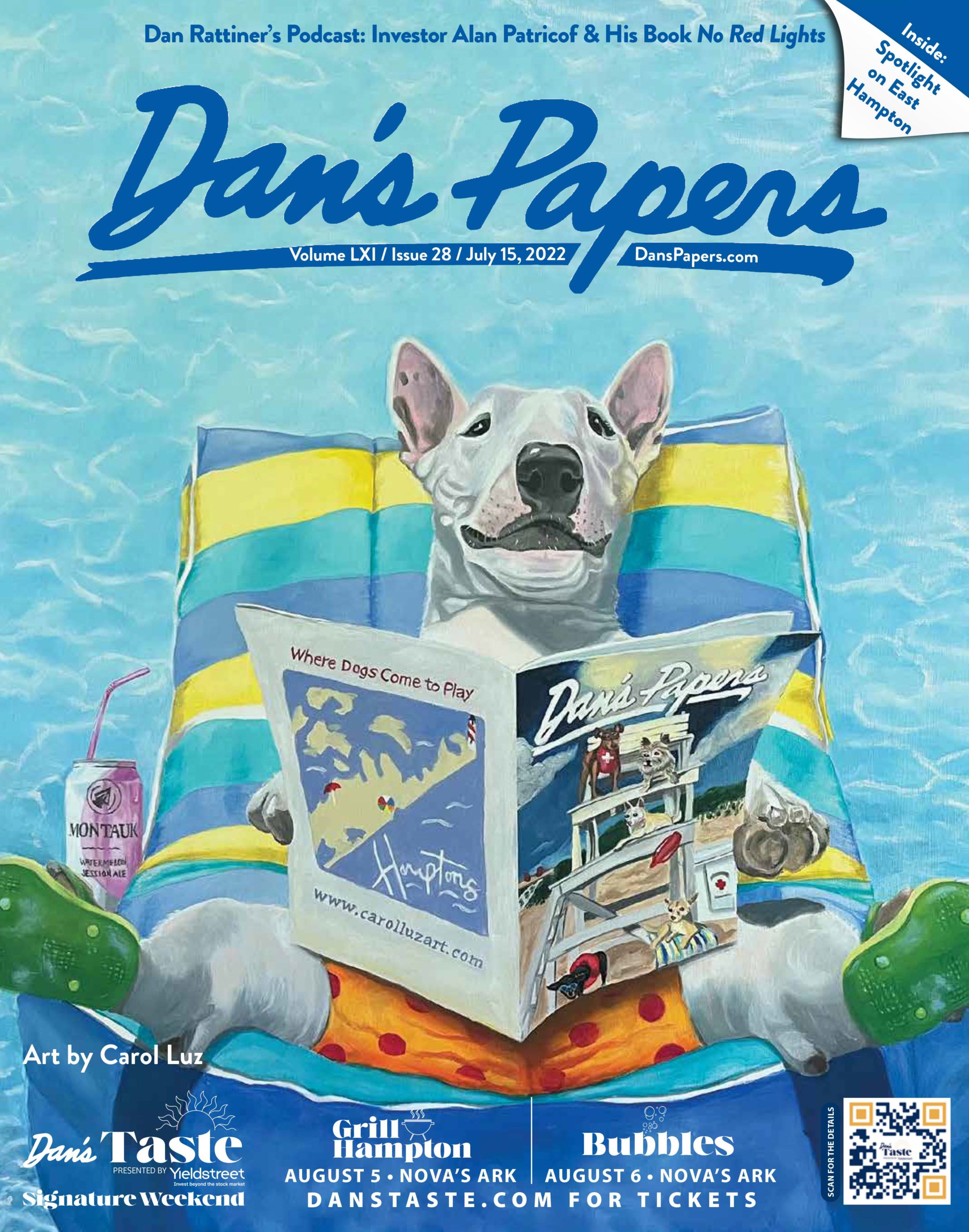 July 15, 2022 Dan’s Papers cover art by Carol Luz