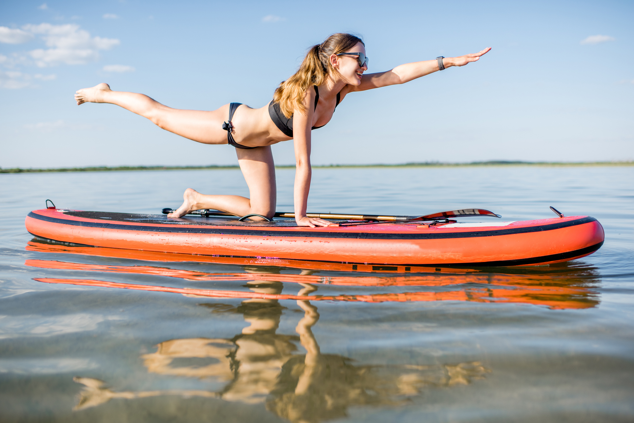 Paddleboarding plus yoga equals a unique, refreshing way to exercise in the Hamptons