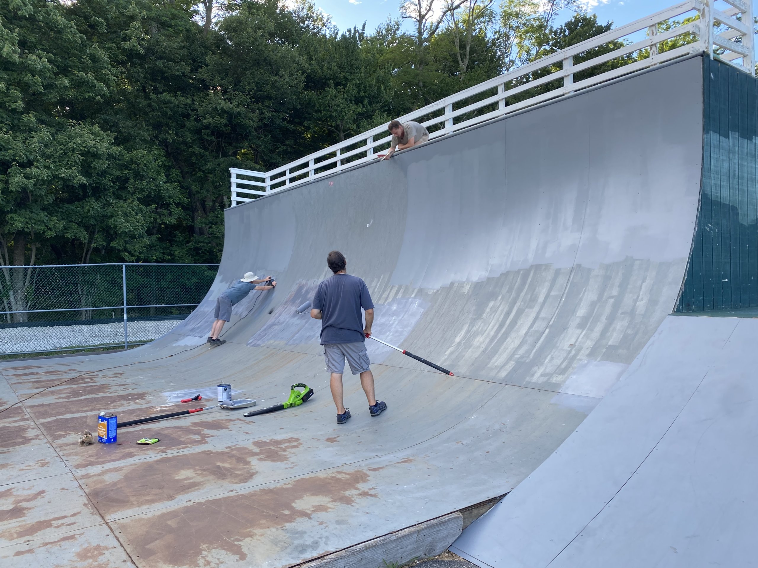 Greenport Skate Park vert ramp under construction