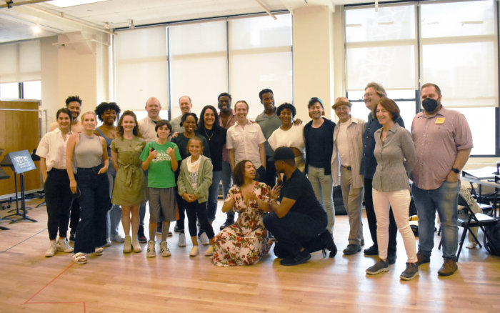 Will Pomerantz (fourth from right) with the cast and creative team of "Ragtime" at Bay Street Theater