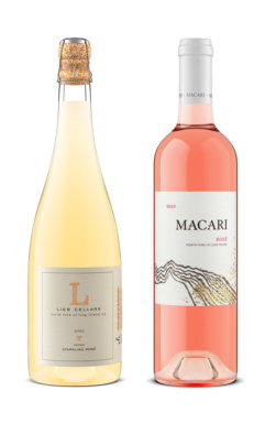 2020 Estate Sparkling Rosé from Lieb Cellars and 2020 Macari Rosé from Macari Vineyards