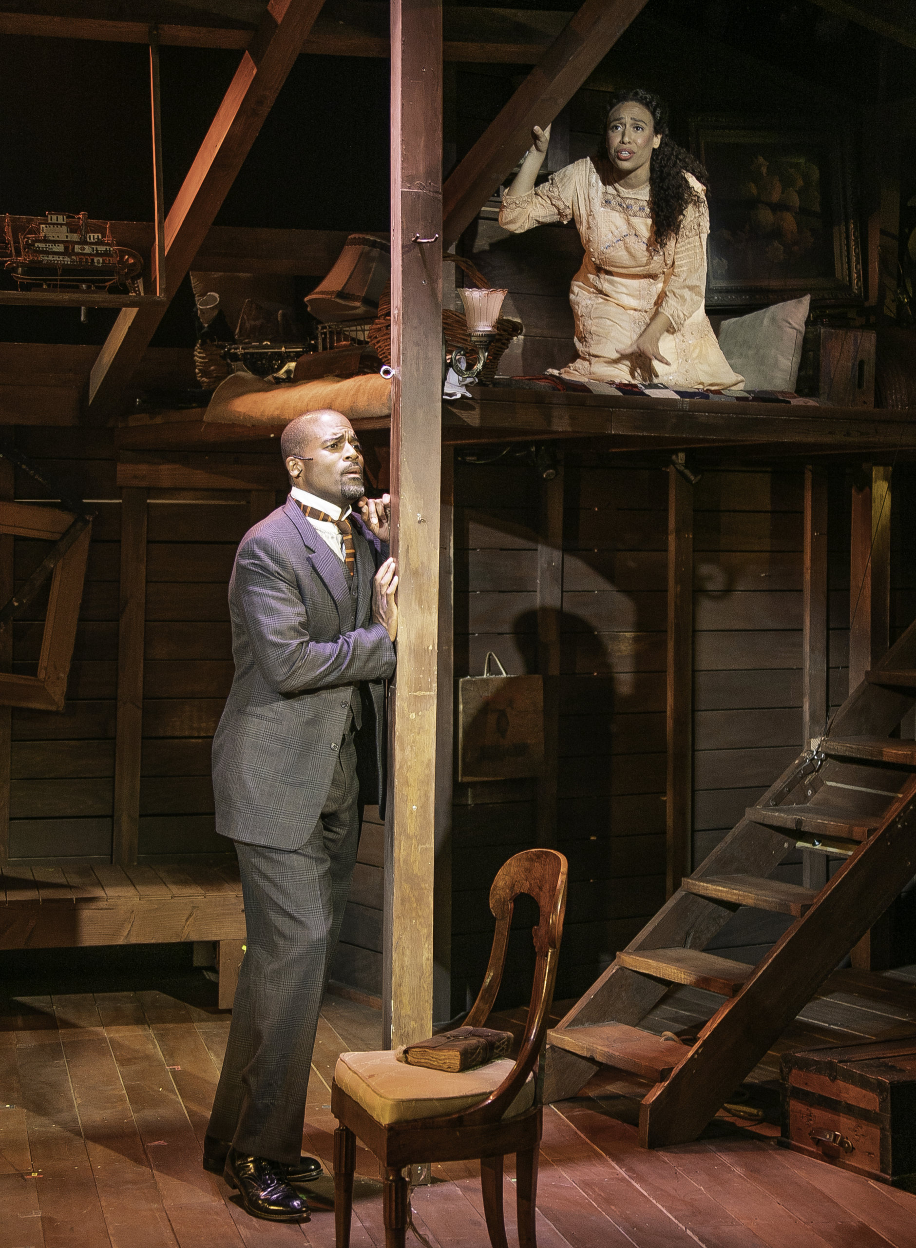 Derrick Davis and Kyrie Courter in "Ragtime" at Bay Street Theater Lenny Stucker